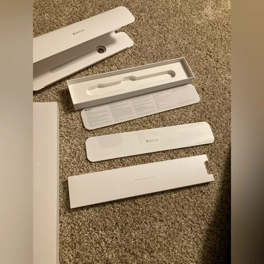 Apple Watch Series 1 38mm case space grey black band product box instructions